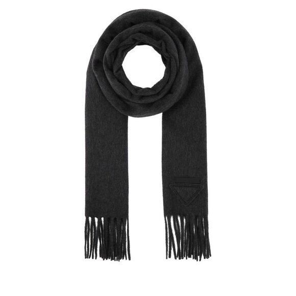 Prada Women Charcoal Cashmere Scarf